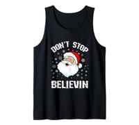 Camicia Don't Stop Believing Santa Xmas Funny Christmas Canotta