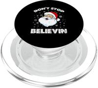 camicia Don't Stop Believing Santa Xmas Funny Christmas PopSockets PopGrip per MagSafe