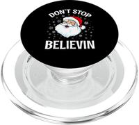 camicia Don't Stop Believing Santa Xmas Funny Christmas PopSockets PopGrip per MagSafe