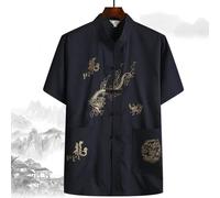 Camicia drago ricamo abbigliamento tradizionale tang wing chun indumento top