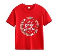 Camicia e cravatta 100th Day of School Celebration for Girls and Boys Kids T Shirts Fun Colorful Numbers T Shirt Bambino, Colore: rosso, 4-5 Jahre