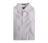 Camicia Fitted GANT Da Uomo Rosa Vivo A Righe Dobby 365655 Taglia Media NWT