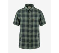 Camicia Fjällräven Övik Travel manica corta blu notte verde patina - S