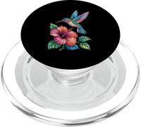 Camicia floreale colibrì per le donne con vetro colorato PopSockets PopGrip per MagSafe