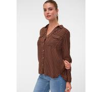 Camicia fluida Marrone L A righe