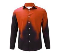 Camicia formale a maniche lunghe casual da uomo Camicia a maniche lunghe con design Sense e sfumatura di colore per primavera e autunno, versatile e casual. Camicetta da ufficio Abbigliamento da