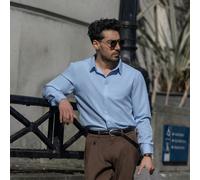 Camicia formale classica blu navy da uomo, camicia elegante a maniche lunghe con collo a revers, bestseller all'estero! Camicia blu navy slim fit, sblocca il codice del fascino di un uomo alla moda, p