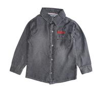 Camicia Garçon. Lee Cooper. Blu, Noir. Idea Regalo per Bambino Di 4 A 14 Anni