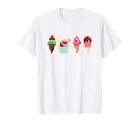 Camicia gelato: Ice Cream Cone Sundae T-Shirt Ice Cream Tee Maglietta
