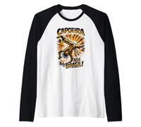 Camicia Ginga per Arti Marziali Capoeira Brasil Berimbau Maglia con Maniche Raglan