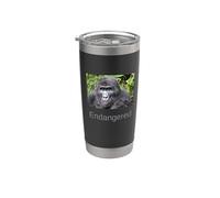 Camicia Gorilla Endangered Mountain Gorilla Bicchiere termico in acciaio inox doppia parete
