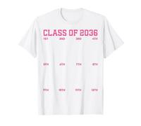 Camicia Grow with Me, Classe 2036, Impronta della Mano dalla Prima elementare alla dodicesima Maglietta