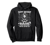 Camicia Happy Birthday Jesus: T-shirt con grafica Jesus Christ Felpa con Cappuccio