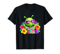 Camicia Hawaiana Alien Summer Beach Tropical Chill Maglietta