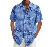 Camicia hawaiana da uomo a maniche corte Funky, camicia estiva casual, da spiaggia, con bottoni, per il tempo libero, per le vacanze, per l'estate e le vacanze, per il campeggio, per le attività