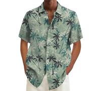 Camicia hawaiana da uomo a maniche corte Funky, camicia estiva casual, da spiaggia, con bottoni, per il tempo libero, per le vacanze, per l'estate e le vacanze, per il campeggio, per le attività