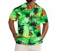 Camicia Hawaiana Da Uomo - Button Down a Maniche Corte Divertente per Festa della Birra, Vacanza, Addio al Celibato