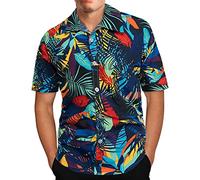 Camicia hawaiana da uomo con stampa 3D, camicia hawaiana, casual, pelle di pesca, in velluto, con bottoni, risvolto, camicia estiva leggera, a maniche corte, traspirante, sottile, per il tempo libero,