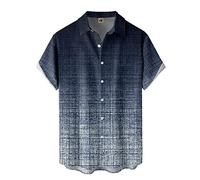 Camicia hawaiana da uomo, per il tempo libero, da lavoro, alla moda, con motivo, per la corsa, per adolescenti, retrò, oversize, maglietta hawaiana, da uomo, in cotone, per coppie, Nero #8., XL