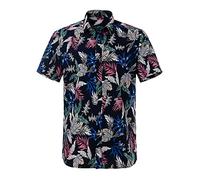 Camicia hawaiana da uomo, per il tempo libero, da lavoro, alla moda, con motivo, per la corsa, per adolescenti, retrò, oversize, maglietta hawaiana, da uomo, in cotone, per coppie, Nero #6., 3XL