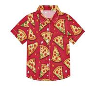 Camicia hawaiana rossa per bambini carina Pizza per ragazzi camicia da | Camicia da spiaggia a maniche corte, abiti estivi per ragazzi, novità, abbigliamento da resort, Hawaii, abbottonatura