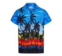 Camicia Hawaiana Uomo a Maniche Corte, Maglietta Hawaiian Shirt - Camicia Casual Maglietta Hawai - Camiciotto da Uomo Hawaiana Vestito Festa Camiciotto Estivo Addio al Celibato o Addio al Nubilato