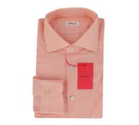 Camicia In Cotone Arancione A Righe Kiton - Slim - 15.75/40 - (KT1130239)