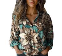 Camicia In Cotone E Lino Per Le Donne Camicetta Camicetta Di Grandi Dimensioni Cotone Lino Tunica Manica Lunga Sciolto T-shirt Scollo A V Bottoni Top Chic Ed Elegante Camicie A Buon Mercato Stampa