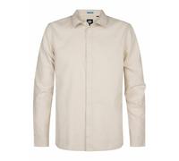 Camicia in cotone e lino taglio dritto Beige L Fantasia