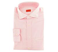 Camicia In Cotone Micro-Houndstooth Rosa Isaia - Extra Slim - 16/41 - (254)
