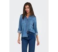 Camicia in denim Blu S Tinta unita