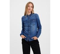 Camicia in denim Blu S Tinta unita