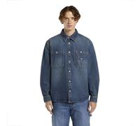 Camicia in denim Dickies Mechanic color cachi con sfumature blu, taglia S