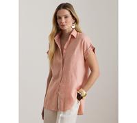 Camicia in lino a maniche corte, BROONO Rosa M Tinta unita