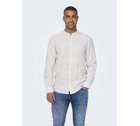 Camicia in lino a righe a manica lunga da uomo ONLY&SONS Slim Fit casual