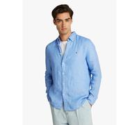 Camicia in lino Blu XL Tinta unita