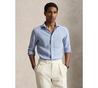 Camicia in lino, Custom Fit Blu S A righe