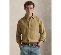 Camicia in lino Custom Fit Marrone L Tinta unita