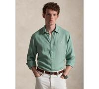 Camicia in lino Custom Fit Verde XL Tinta unita