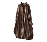 Camicia in Lino Donna Camicia Donna Manica Lunga Maglietta Estiva Camicie Lunghe Tshirt Corta Elegante Cerimonia Camicetta Maglia da Spiaggia Azzurra Abbigliamento Moda Top Eleganti Camicette Cotone