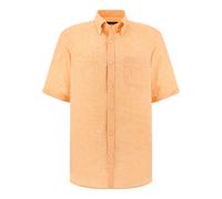 Camicia in lino Soffio con manica corta, Uomo, ARANCIO, Taglia: 041