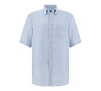 Camicia in lino Soffio con manica corta, Uomo, AZZURRO, Taglia: 048