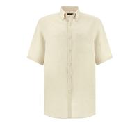 Camicia in lino Soffio con manica corta, Uomo, BEIGE, Taglia: 044