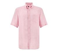 Camicia in lino Soffio con manica corta, Uomo, ROSA CHIARO, Taglia: 046
