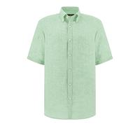 Camicia in lino Soffio con manica corta, Uomo, VERDE CHIARO, Taglia: 043