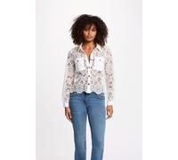 Camicia in pizzo a maniche lunghe Bianco 44 (IT) - 40 (FR) Fantasia