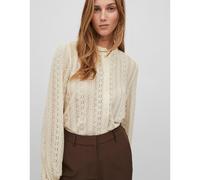 Vila Chikka Lace Long Sleeve Blouse Beige S Donna