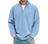 Camicia in Velluto a Coste con Collo Alto, Cerniera, Manica Lunga, Casual, Morbida e Calda, Giacca Testurizzata per la Stagione Autunno-Inverno