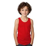 Camicia Intima a Spalline Larghe in Cotone di Vari Colori per Bambini - Camicia intima senza Maniche, Spalline Moderne, Comoda e Morbida, rosso, 3-4 Anni