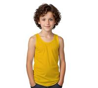 Camicia Intima a Spalline Larghe in Cotone di Vari Colori per Bambini - Camicia intima senza Maniche, Spalline Moderne, Comoda e Morbida, giallo, 5-6 Anni